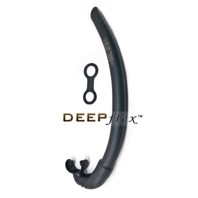 BTS Deep Flex snorkel with snorkel keeper  Blue Tuna Spearfishing Co