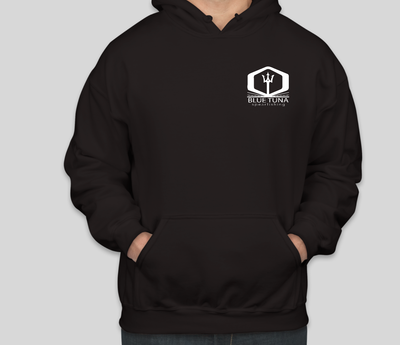 BTS Hoodie with Anchor Design - Front view- Blue Tuna Spearfishing Co