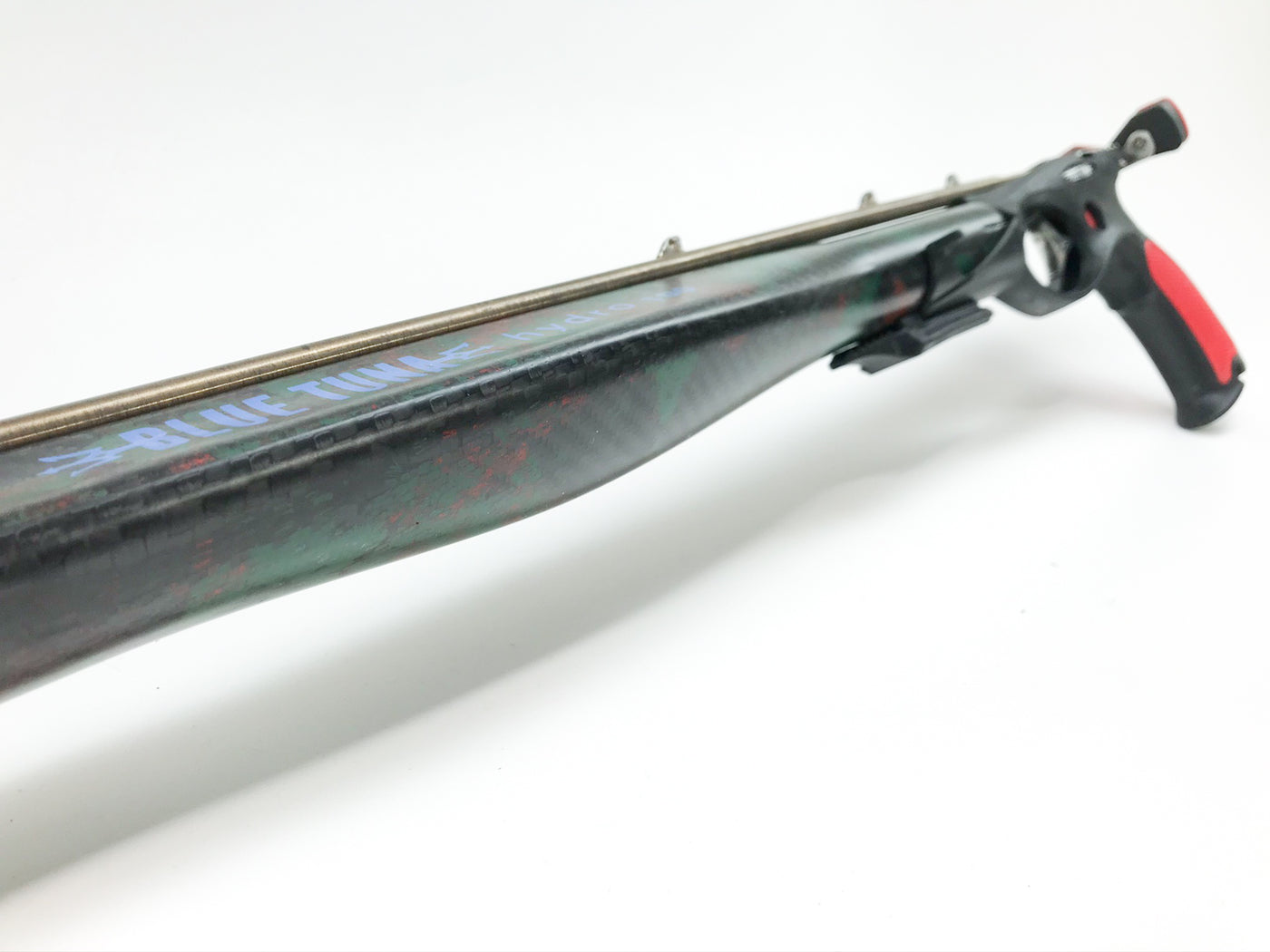 BTS Hydro Carbon Speargun 90-100-110-120cm - Carbon close up- Blue Tuna Spearfishing Co