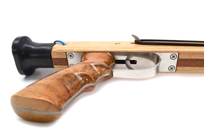 Andre Spearguns - Ironwood Series Rearhandle -Wood handle bottom view