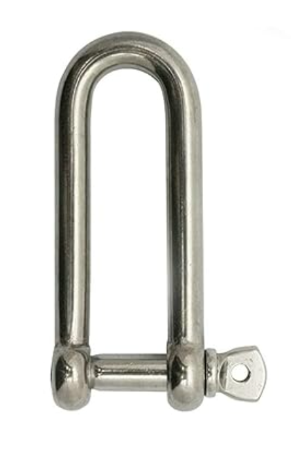 long stainless steel floatline shackle