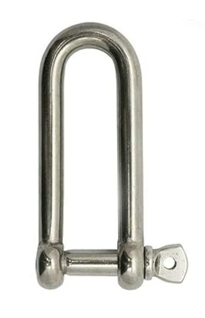 long stainless steel floatline shackle