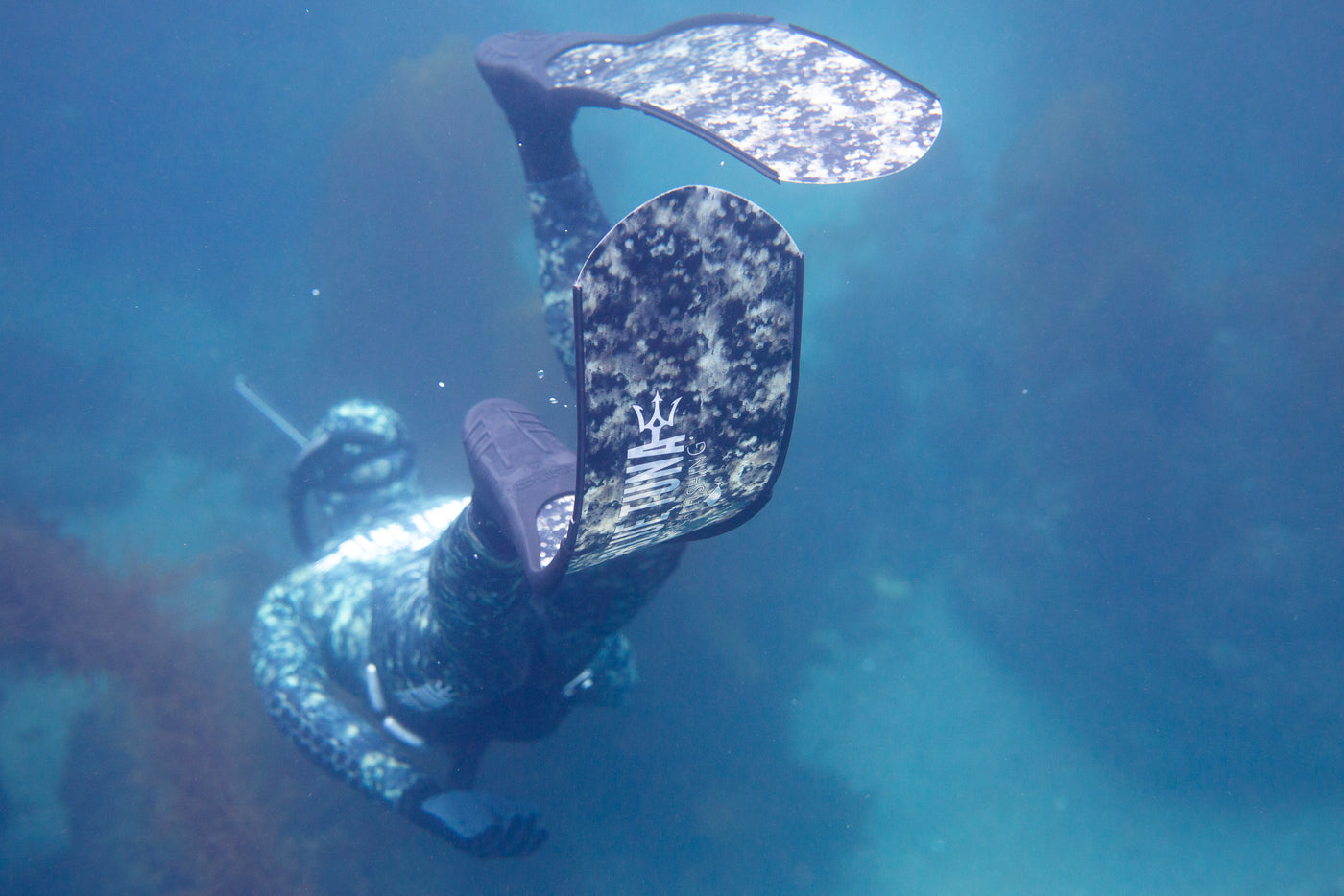 3D Reef Green Camo Wetsuit -Underwater