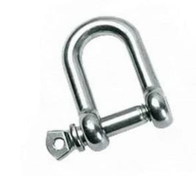short stainless steel spearfishing float line shackle