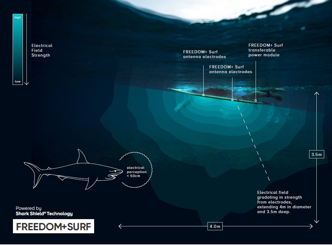 Shark Shield Freedom+ surf bundle - Blue Tuna Spearfishing Co