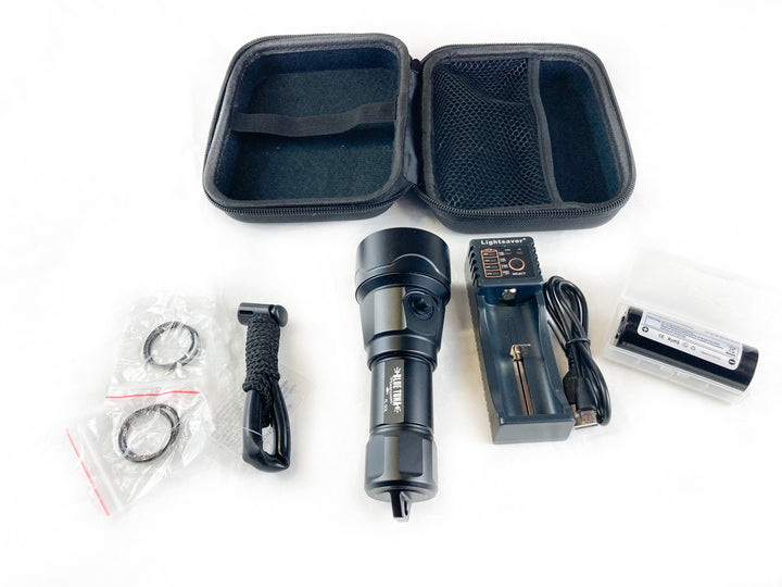 bts s1000 rechargeable flashlight BTS SOL 4200 Lumen Dive Light Kit With Charger – Blue Tuna Spearfishing Co