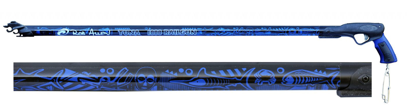 Rob Allen Aluminum Tuna Railgun - Open or Closed Muzzle 70-80-90-100-110-120-130-140-150cm Spearguns - Blue Tuna Spearfishing Co