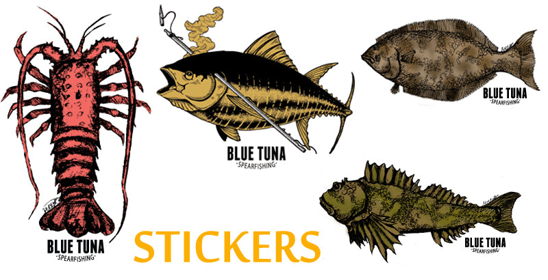 BTS - Fish and Lobster Stickers - Blue Tuna Spearfishing Co