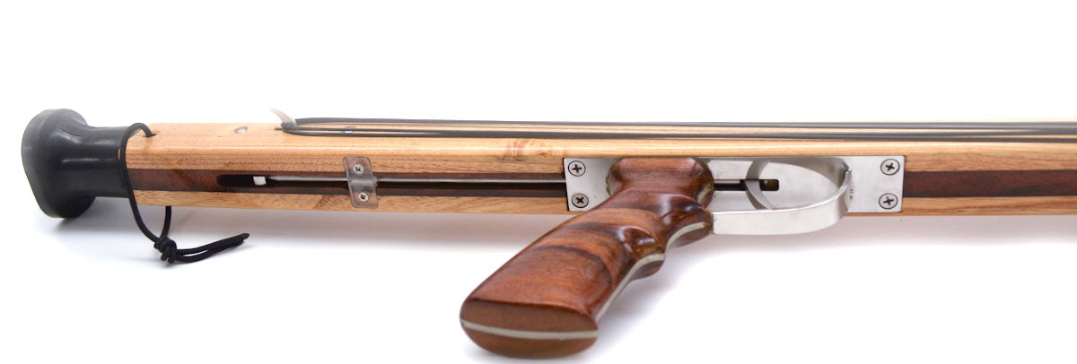 Andre Spearguns - Ironwood Series Midhandle - Wood handle bottom view 